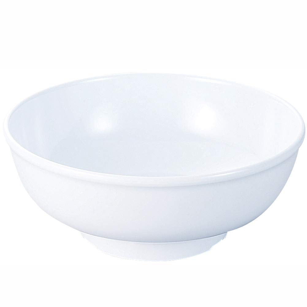 Nagao CS-15W Tsubamesanjo Unbreakable White Tableware, Ramenburi, Diameter 8.3 inches (21 cm), Made in Japan