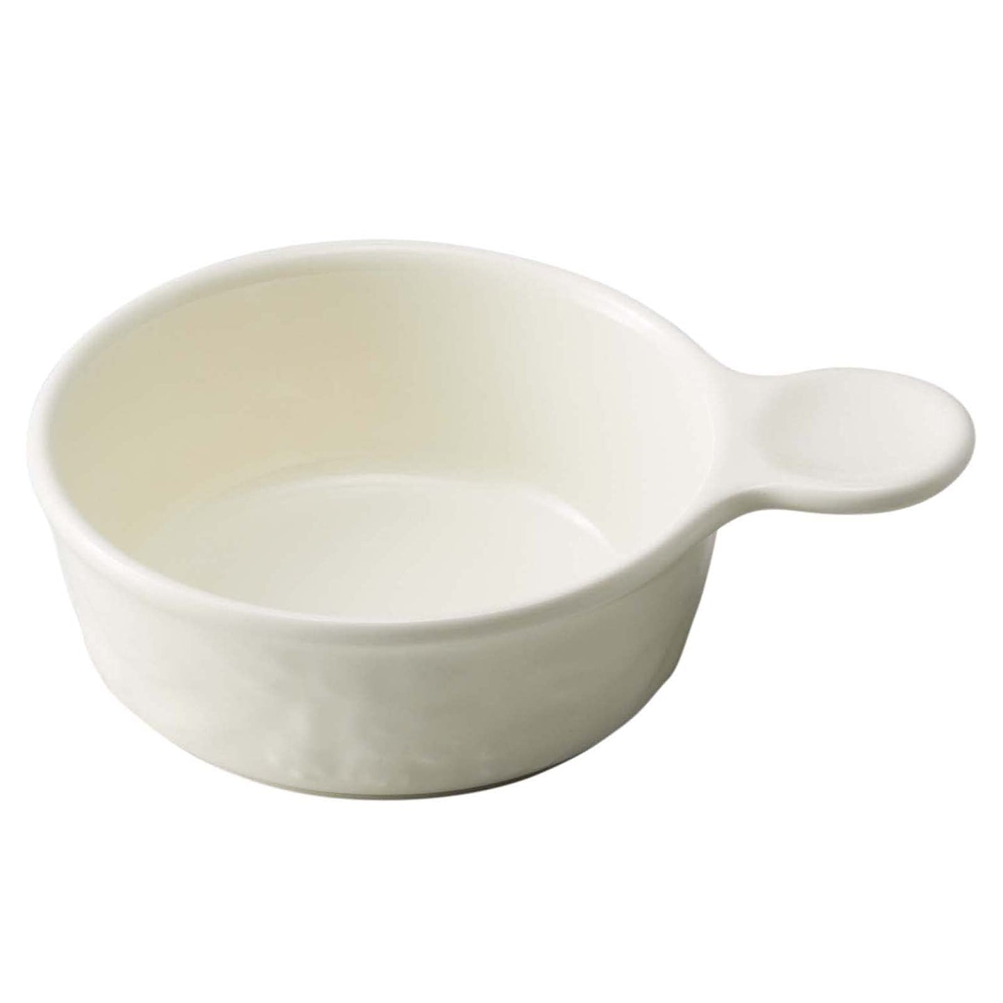 Santo Banko Ware 17521 Soup Bowl with Hands, Small, Approx. 5.9 x 4.3 inches (15 x 11 cm), Microwave, Oven Safe, Relief Cream, Made in Japan, White