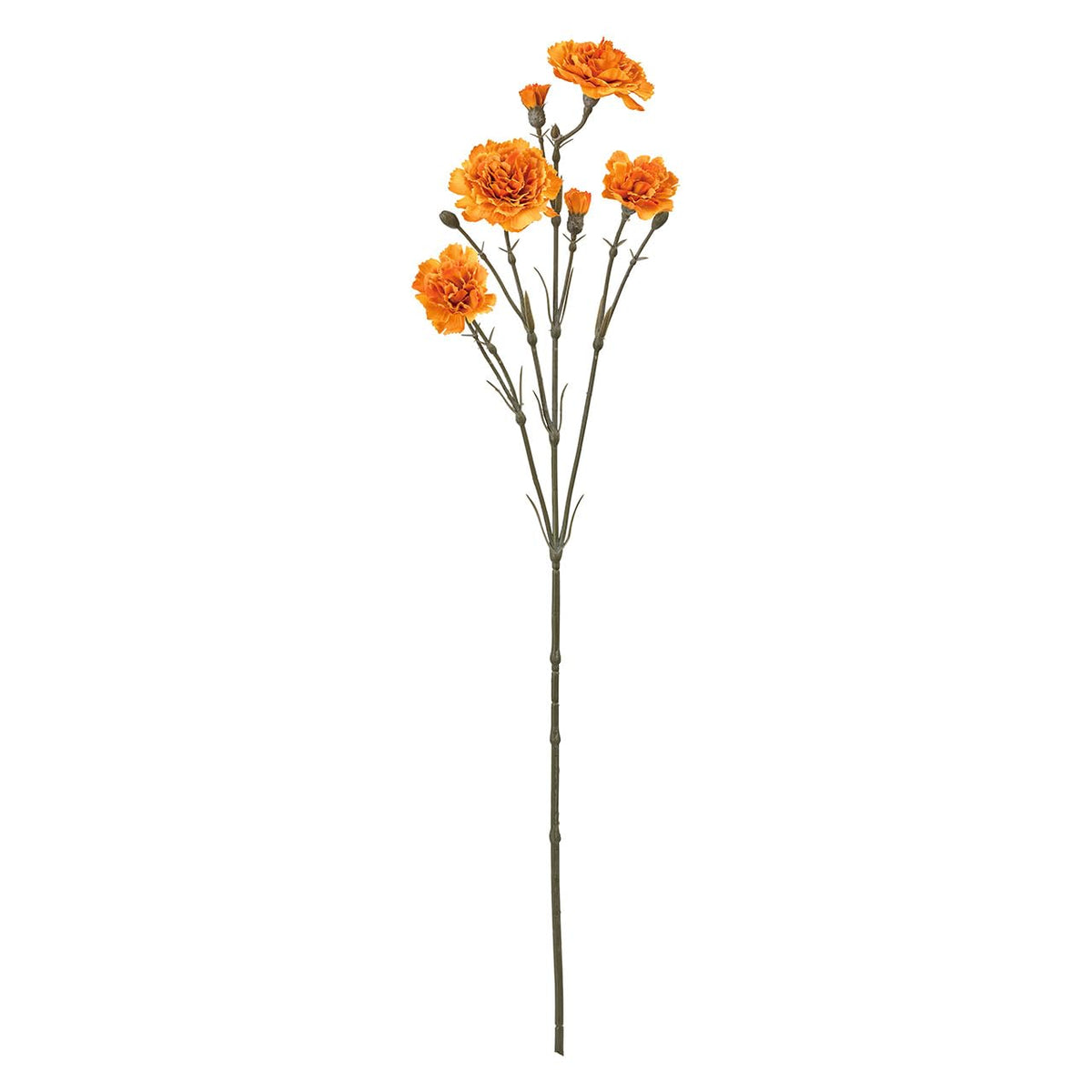 Tokyodo FM000325-009 Artificial Flower Reve Carnation, Orange, Flower Diameter 2.0-2.8 x 24.4 x 5.9 inches (5-7 x 62 x 15 cm), 1 Pack