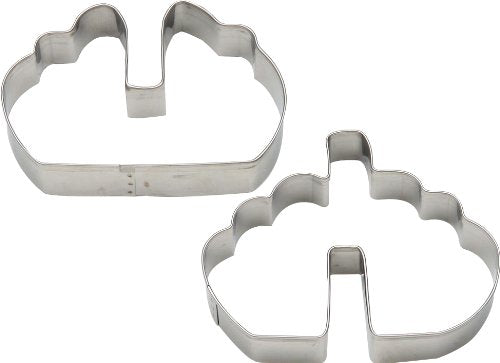 Tiger Crown Cookie Cutter, Silver, 3.9 x 3.2 x 0.8 inches (100 x 82 x 21 mm), 3D Halloween Pumpkin, 18-8 Stainless Steel, Pumpkin Assembly, 1975, Pack of 2