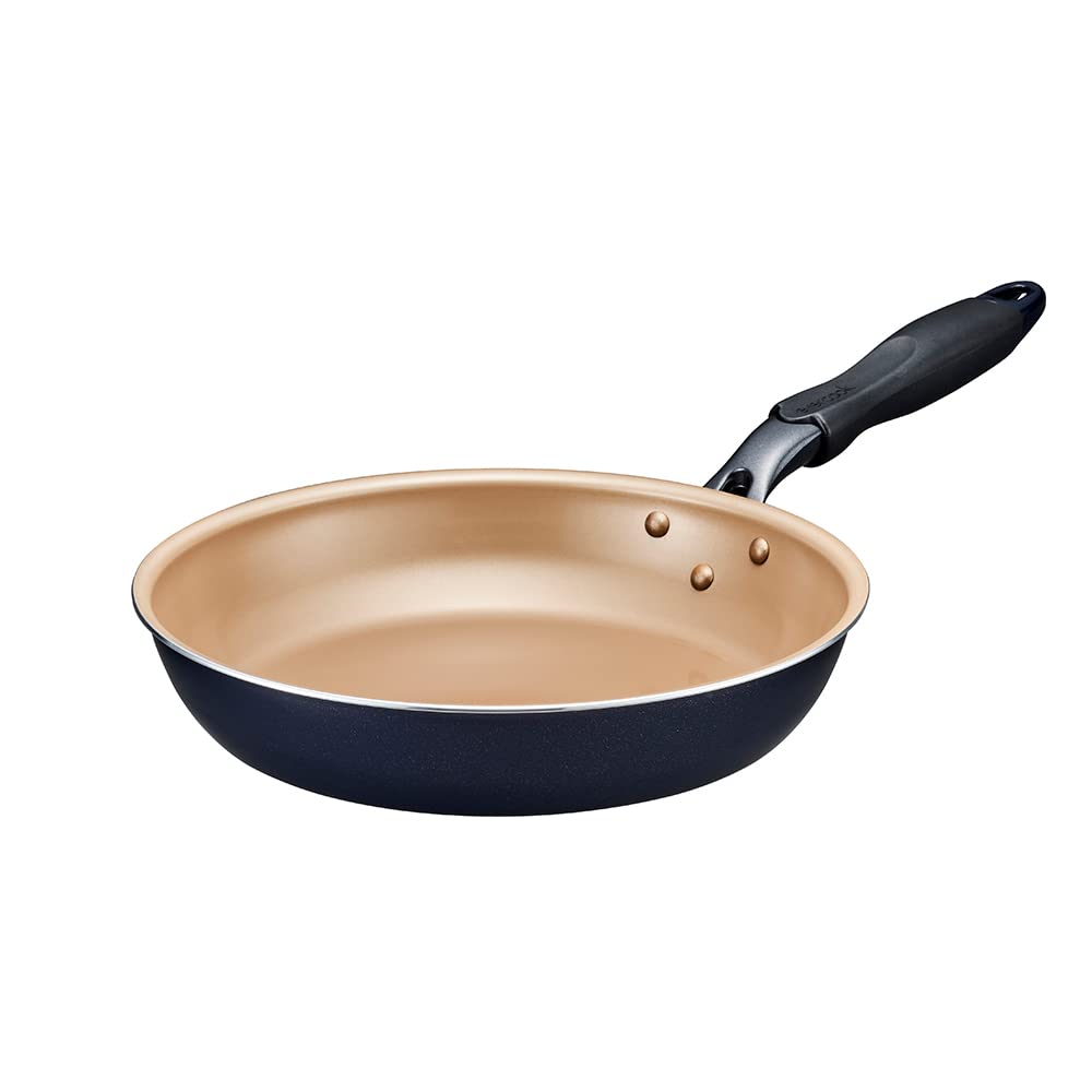Evercook Frying Pan, 10.2 inches (26 cm), Gas Fire, Lightweight, Non-Stick Frying Pan, PFOA, Free, Navy, Doshisha