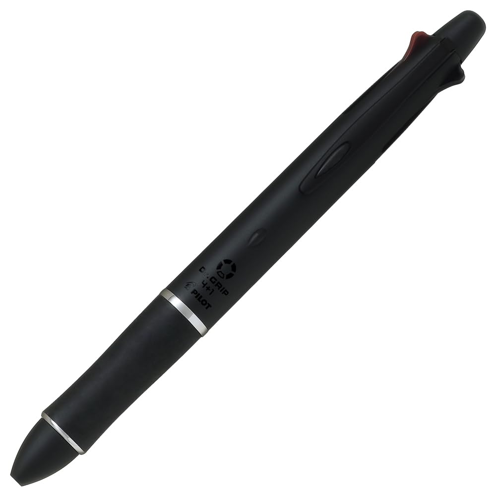 Dr. Grip 4+1 Oil-Based Ballpoint Pen, 0.5mm Extra Fine Point + Sharp 0.5mm New Color (Black)