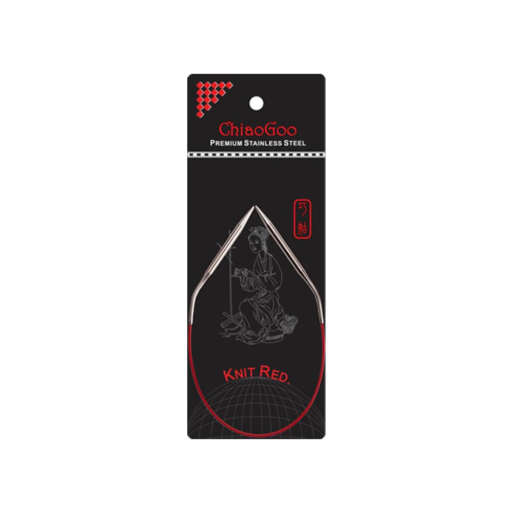 ChiaoGoo Knit RED Circular Needle 30cm 4.50mm - 1pc