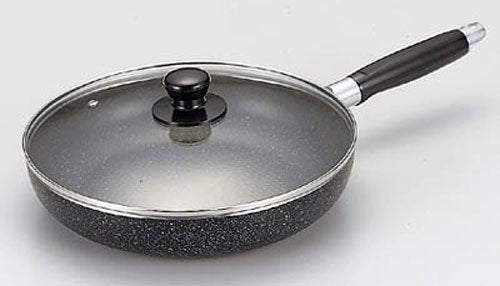 Calorie Free Marble 14356 Frying Pan with Glass Lid 10.2 inches (26 cm)