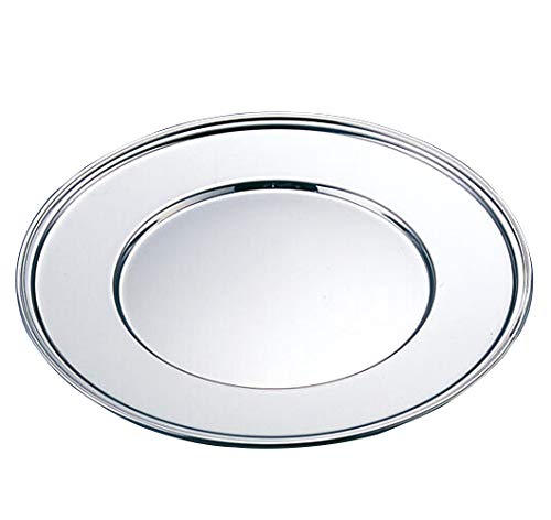 三宝産業 Sanko Sangyo 03363030 Serving Cutlery, Silver, 12.2 inches (31 mm) Diameter, Kikuchi Maru Show Plate