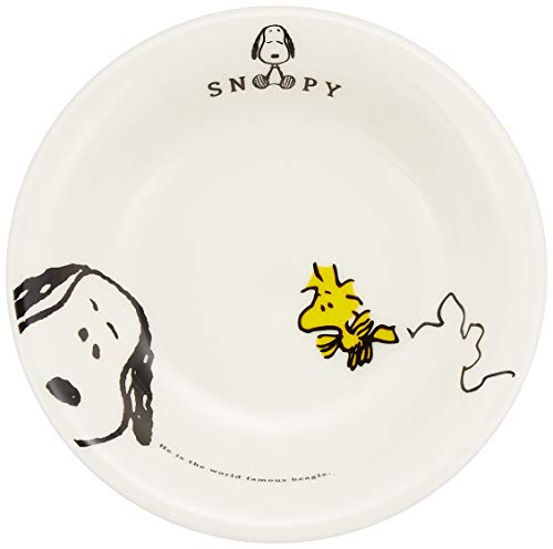 Peanuts 606132 Snoopy Joy Fruit Plate (Deep Plate), Diameter 5.9 inches (15 cm), White
