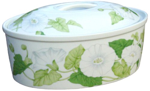大野商会 Ono Shokai Bran Pickled Bran Floor Storage Container, 0.5 gal (1.7 L), Made in Japan, Porcelain, Floral Pattern