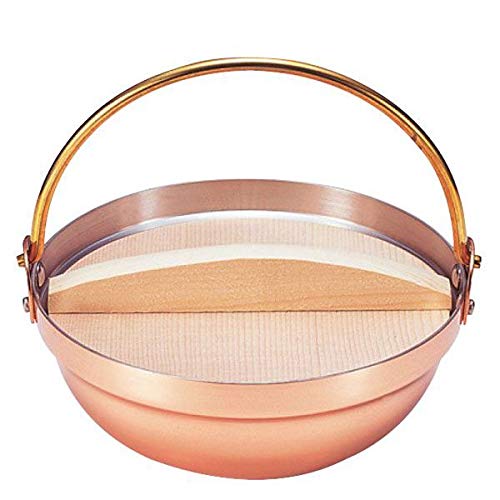 Shinko Metal S-5003 Double Handed Pot, Copper 5.5 inches (14 cm) (A) Magokoro Single Step Pot