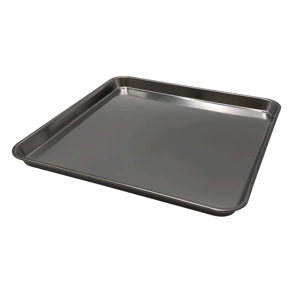 Oya Seisakusho 18-0 Stainless Steel Square Bon, 14.6 inches (37 cm), Silver