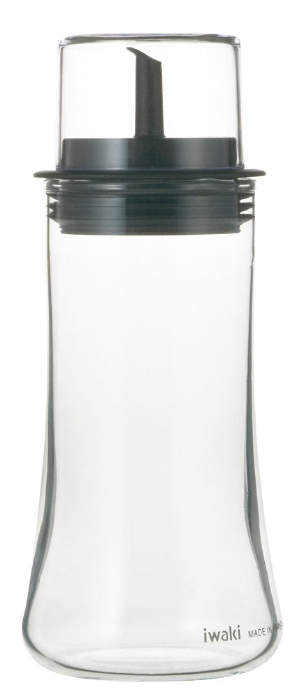 iwaki AGC KT5032-BK Techno-Glass, Heat-resistant Glass, For Soy Sauce, For Soy Sauce, 5.3 fl oz (160 ml), Spill Resistant, Condiment Container with Lid