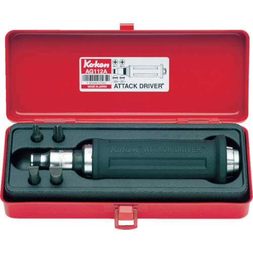 Ko-ken AG318A 3/8 Sq. Dr. Attack Driver Set Rubber Grip 6 pieces