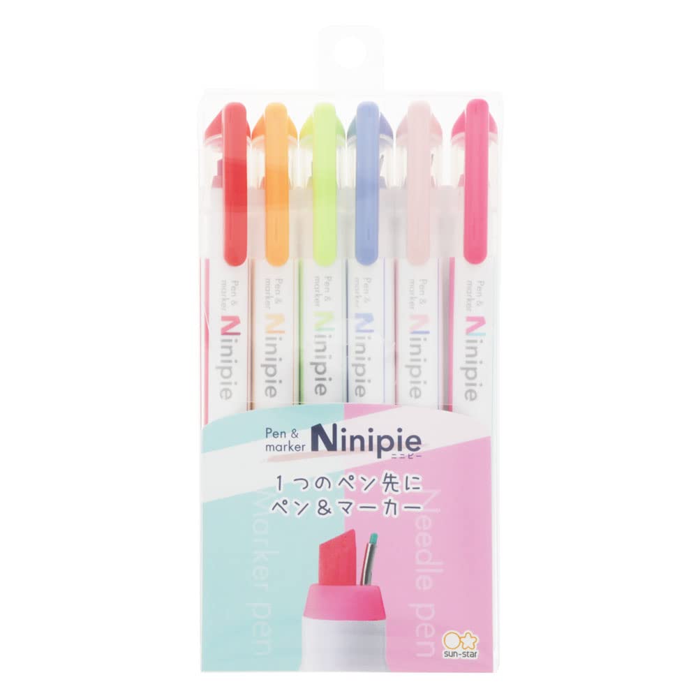 Sunstar Stationery S4591755 Ninipie Rollerball Pens, Pens & Markers, Set of 6