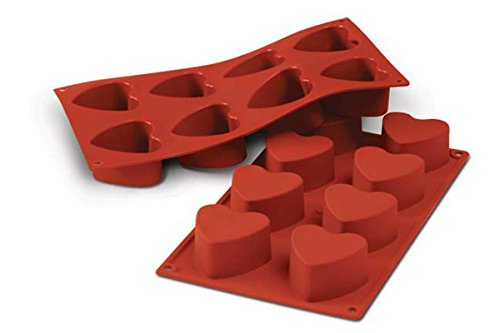 Silikomart - SF040 - STAMPO in Silicone N.8 Heart ¿60 H 35 MM