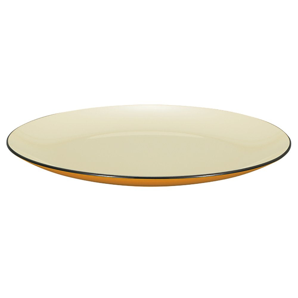 ミタニ 山中漆器(Mitani) Yamanaka Coating M16653-8 Natural Japanese and Western Flat Plate, L, Mustard