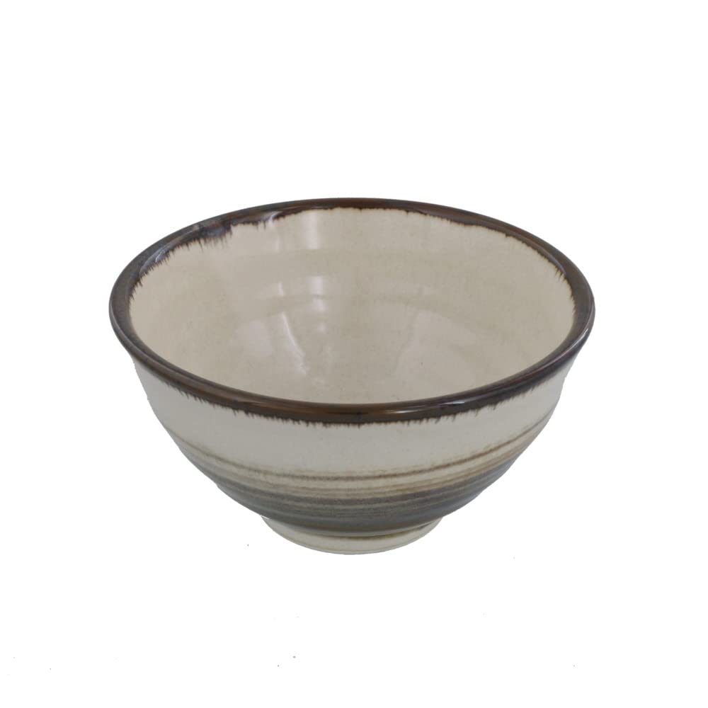 EAST table Rice Bowl, 4.7 inches (12 cm), Ripple Brown