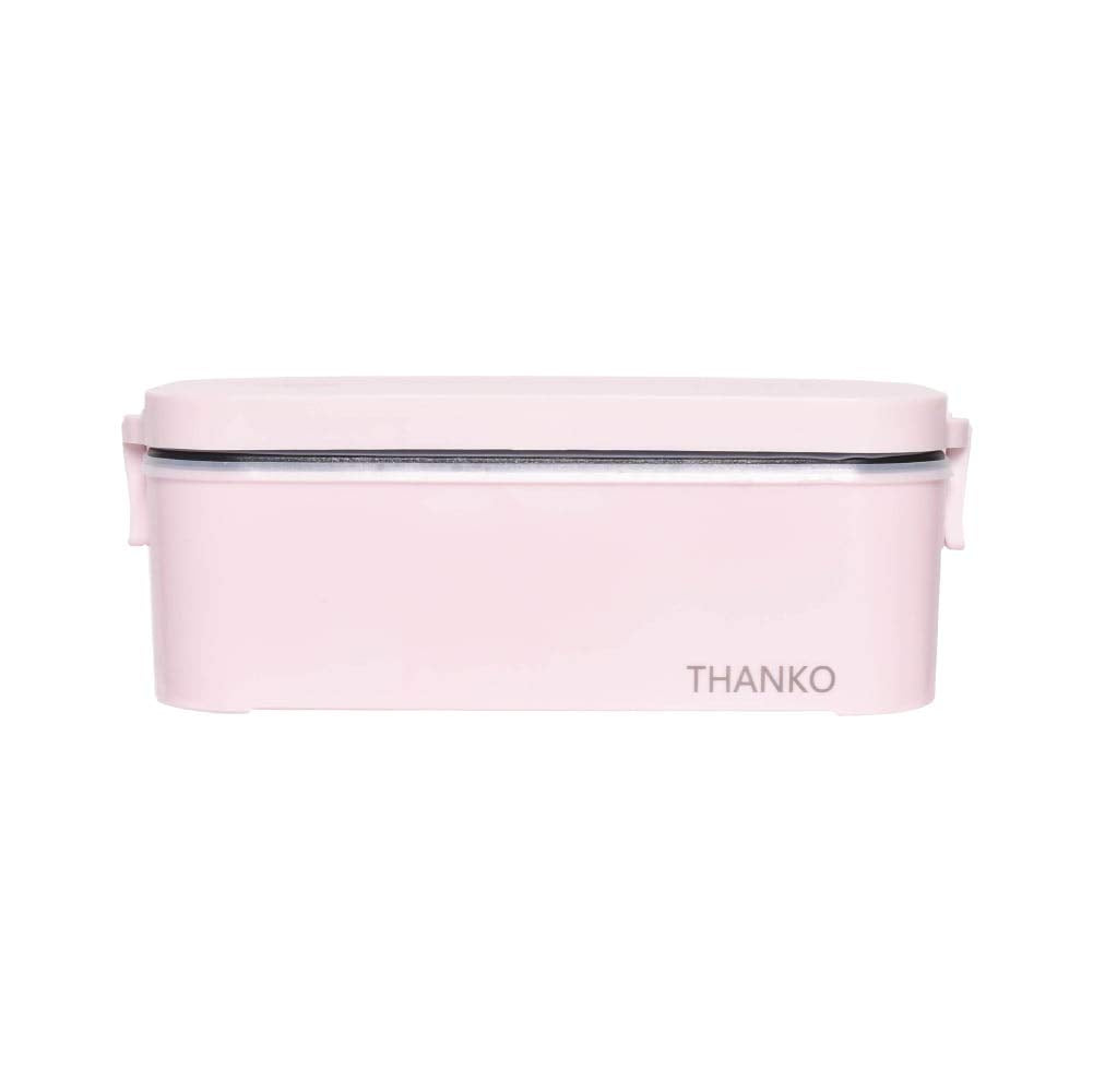 THANKO Rice Cooker, Small, For One Person, Super Fast Lunch Box Rice Cooker, White/Sakura Color/Indigo