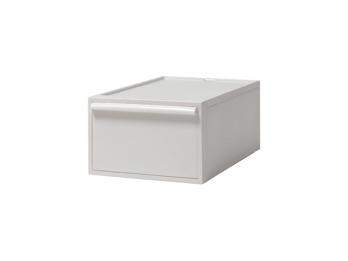 LIKE-IT Storage Box, Closet System, Drawer, M, Width 12.6 x Depth 20.5 x Height 8.5 inches (32 x 52 x 21.5 cm), All White, CS-D2, Depth 20.5 inches (52 cm), Perfect for Closet Storage