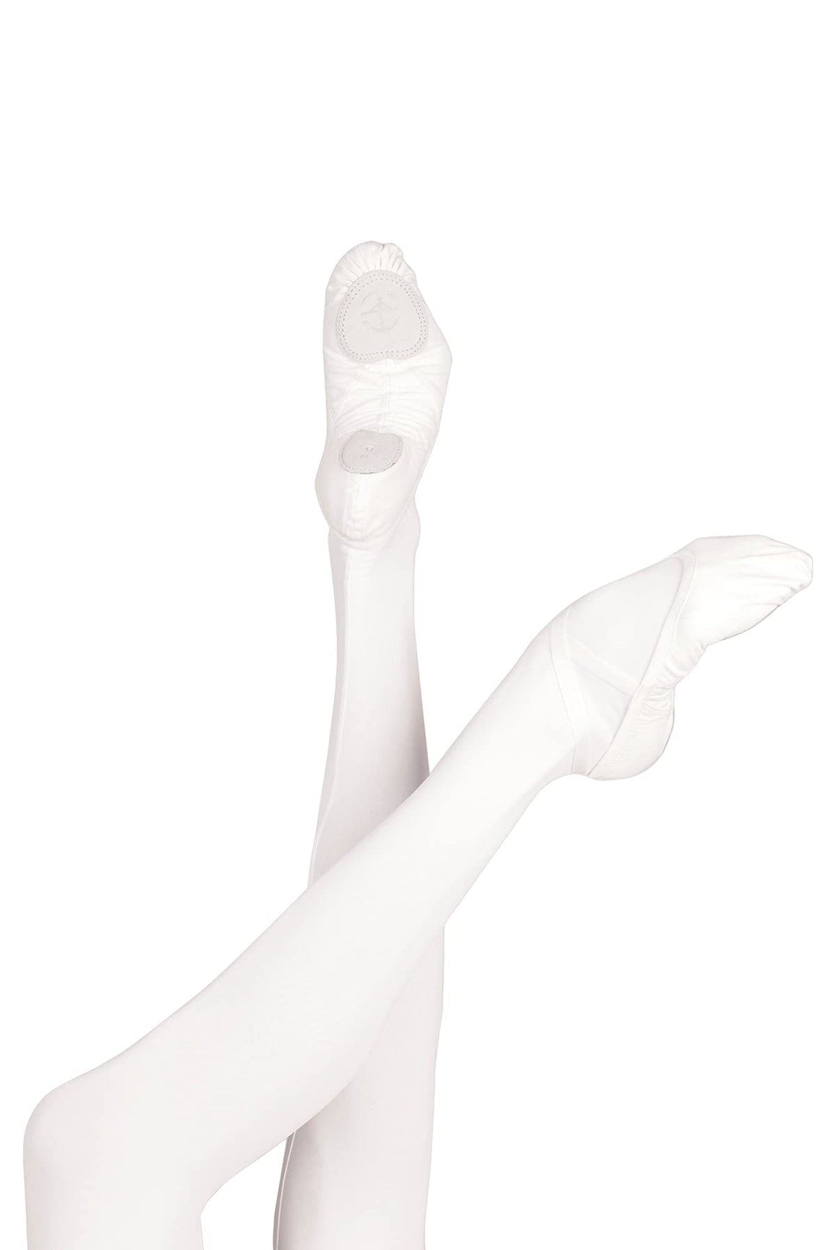 Wear Moi WMVESWHI38N Ballet Shoes, Unisex, Stretchable Cotton Canvas, Suede, Split Sole, EU 38 (23.5 cm) N (Narrow) White