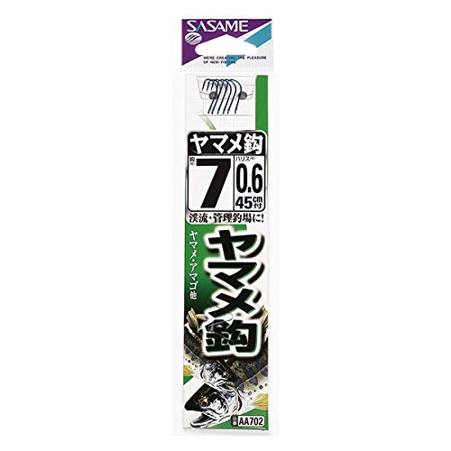 Sasame AA702 Yamame Hook, Blue, Thread Included, No. 7.5-0.6