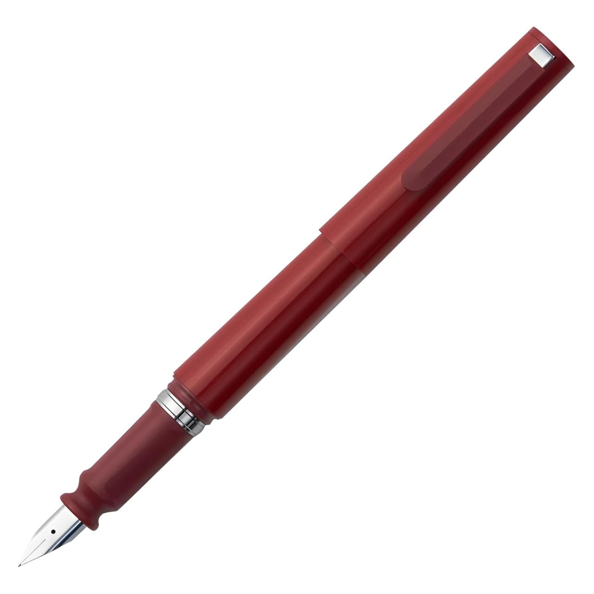 Sailor TUZU ADJUST Fountain Pen, Fine Nib (F), Rotating Nib Feature and Natural Fit Grip, Includes 2 Ink Cartridges (Black) and Converter, Limited Edition Red, 12-0541-230