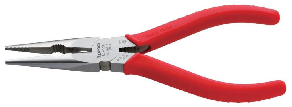 Three Peaks SL-150Z 3.peaks Stainless Steel Radio Pliers Molded Grip 5.9 inches (150 mm)