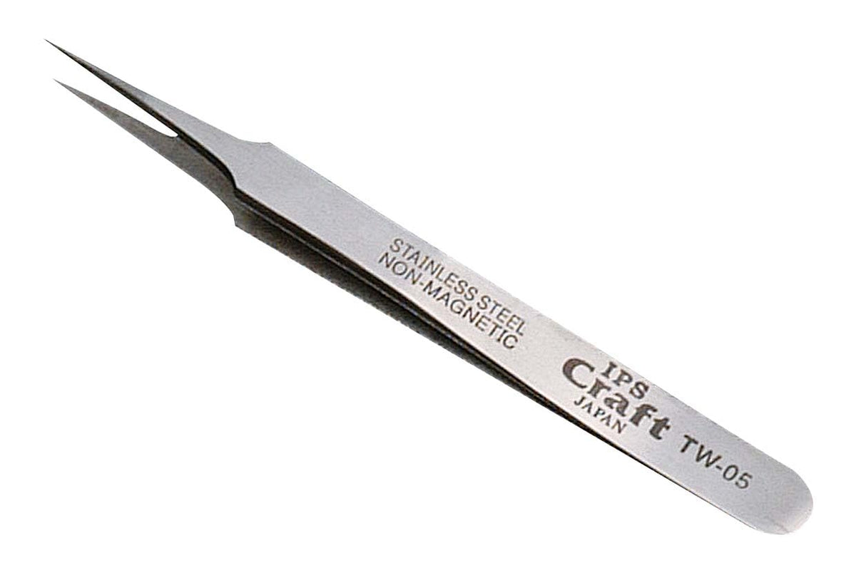 IPS PLIERS TW-05 Craft Ultra-Precision Tapered Straight Fine Tweezers, 4.7-Inch (120mm) – Made in Japan, Tsubame-Sanjo