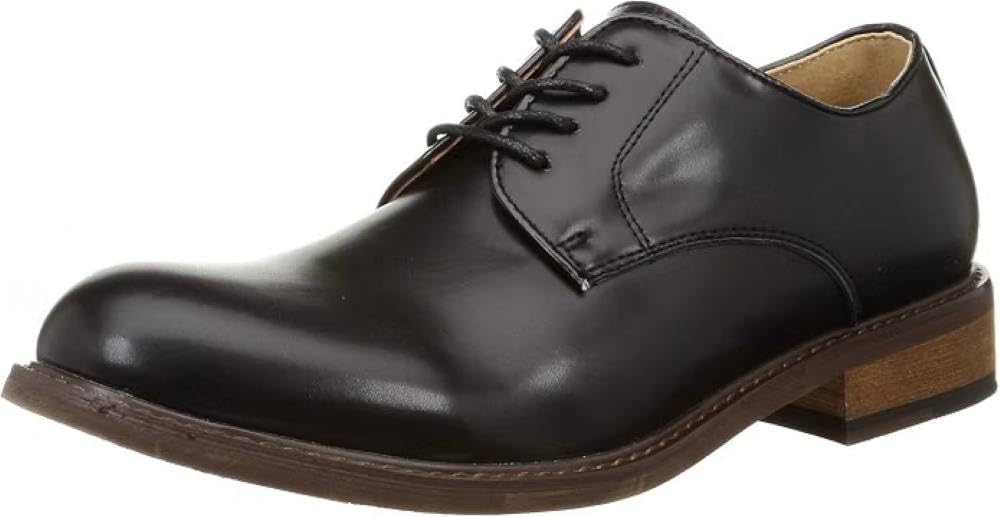 Schubec OPT068-9 Men's Business Shoes, Oxford, Casual, Neat, All Seasons, Leather Shoes, Plain Toe, Black, 28.0 cm 3E