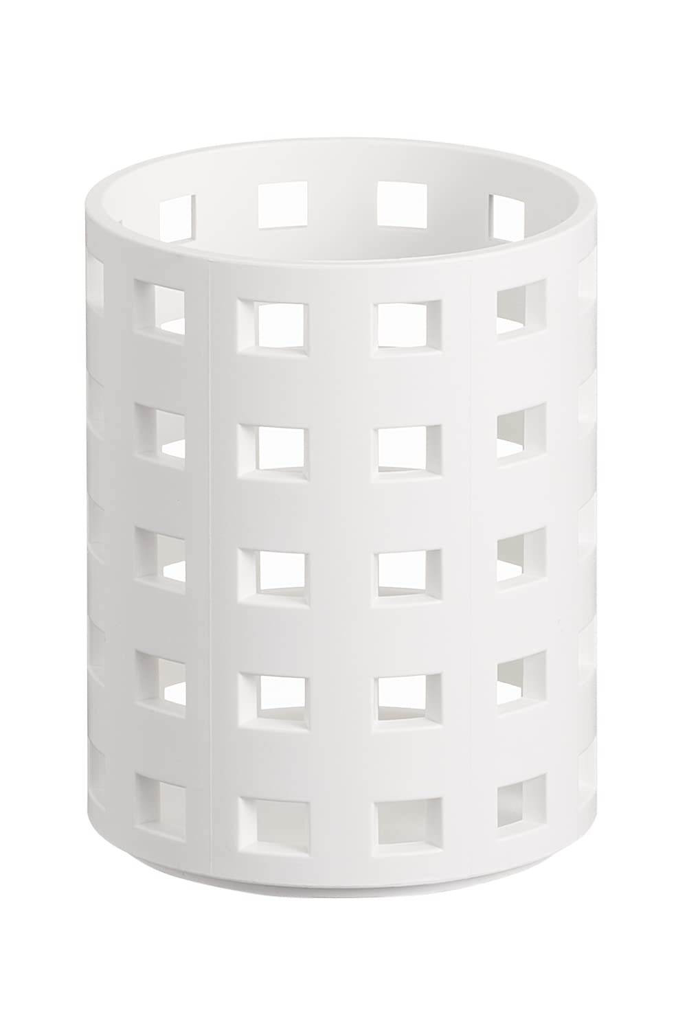 LIKE-IT 9018 Storage Box, Kitchen, Storage Case, Brix, Pen, Stand, Diameter 3.1 x Height 4.1 inches (8 x 10.5 cm), White, Made in Japan, Stackable Storage