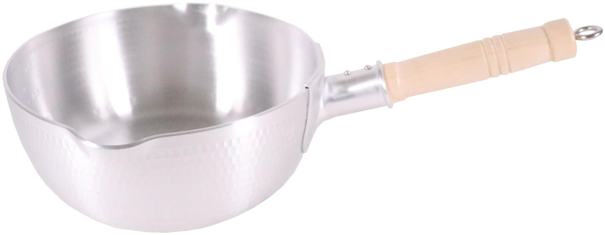 Nakao Aluminum Hammered Yatko Yukihira Pot, 9.4 inches (24 cm)