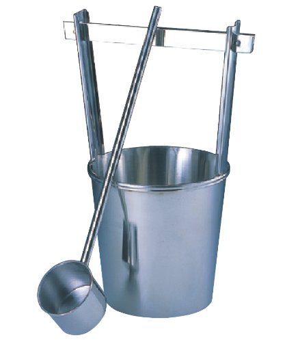 Nakamura Shoji Stainless Steel Handtub Set (Large) with Ladle