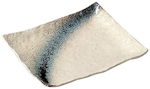Set of 10 Serving Plates, Galaxy Stone Grain 11.0 Serving Plates [12.8 x 11.0 x 1.7 inches (32.5 x 27.8 x 4.2 cm)] Restaurant, Ryokan, Japanese Tableware, Restaurant, Commercial Use