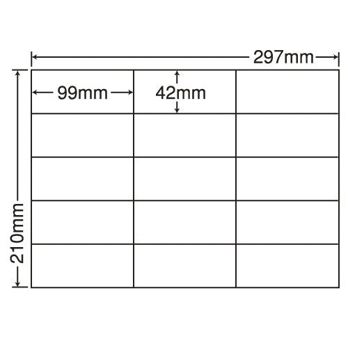 Toyo Print C15G Sheet Cut Labels, A4 Version, 15 Sides (500 Sheets per Case)
