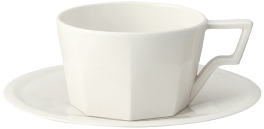 KINTO OCT 28884 Cup & Saucer, 7.8 fl oz (220 ml), White, Microwave and Dishwasher Safe