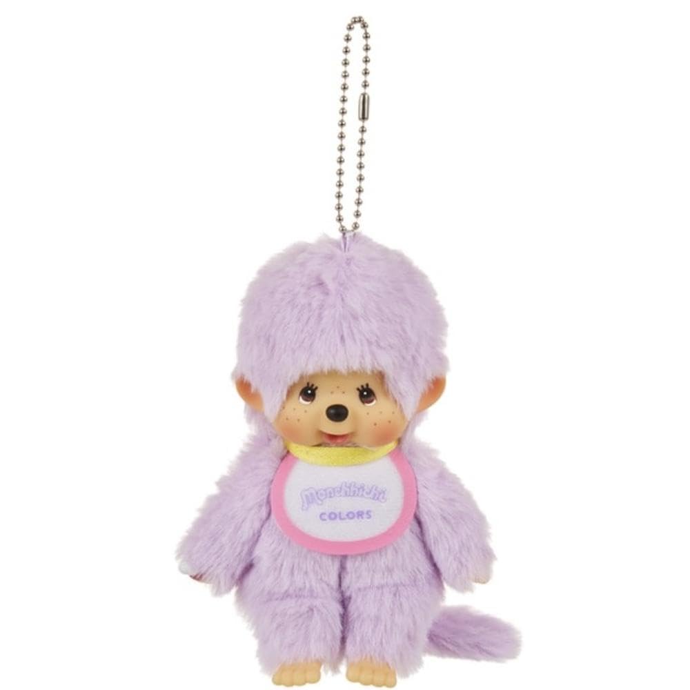 Monchhichi Colors Neon Purple Plush Mascot Keychain