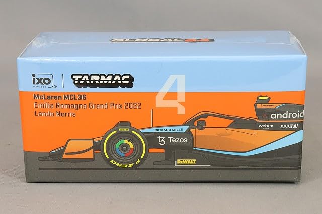Tarmac 1/64 McLaren MCL36 F1 2022 Emilia Romagna GP #4 L. Norris