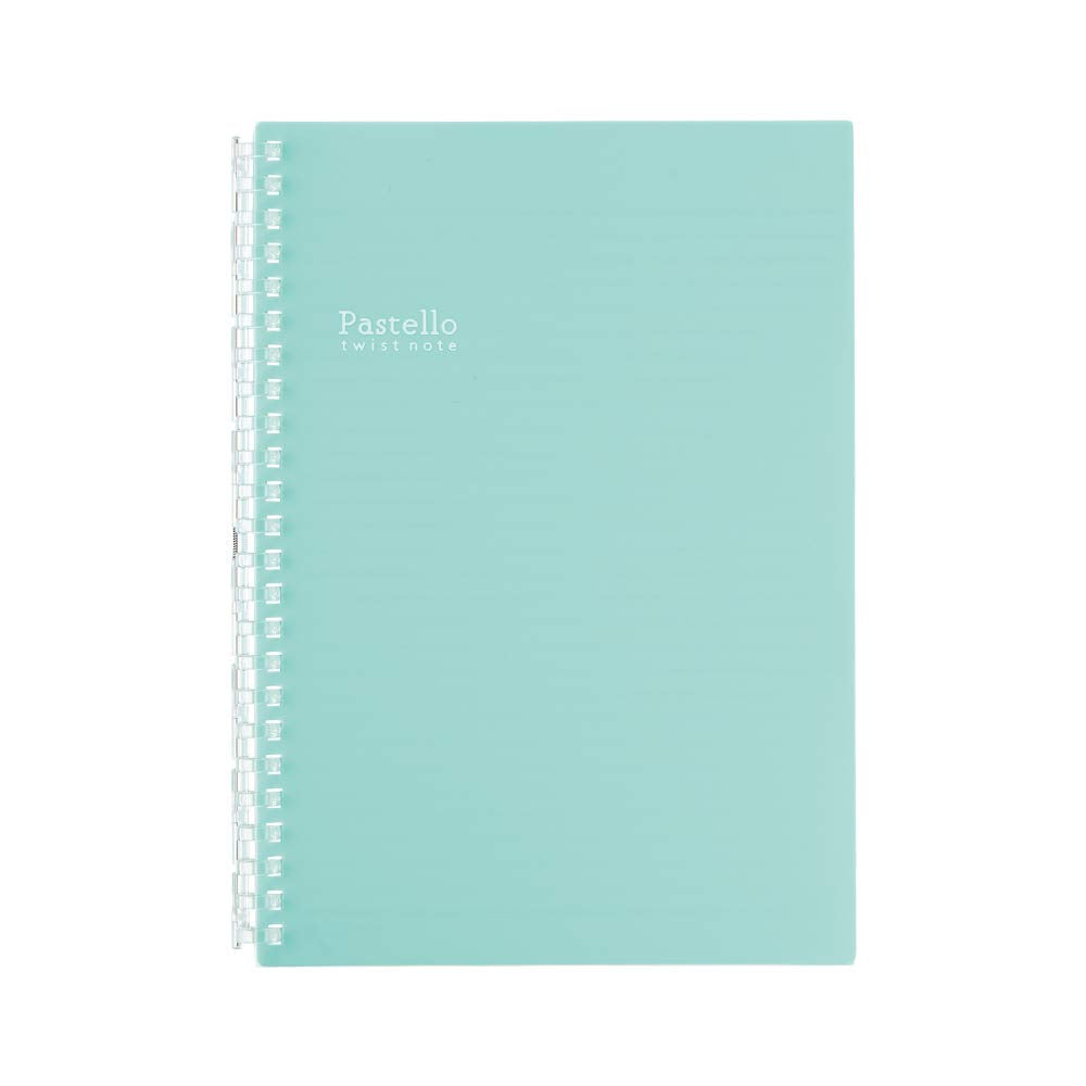 LIHITLAB Pastello Refillable Note Book/Journal, Lined Paper, 8.3 × 6.1 inches, Pastel Blue (N1958-19)