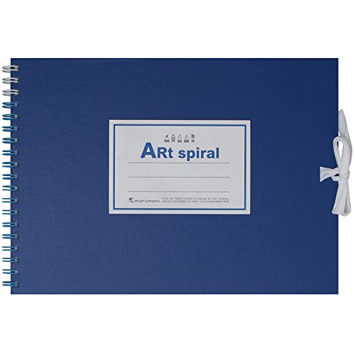 Maruman S311-02 Sketchbook F1 Art Spiral Drawing Paper, Thick, Blue, 24 Sheets