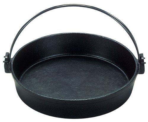 三和精機製作所 Sanwa Seiki Seisakusho QSK50030 Sukiyaki Pot with Vine (Black Coloring Pan), 11.8 inches (30 cm), Iron Cast