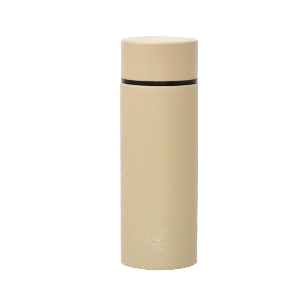 Poketle Water Bottle, Mug Bottle, Slim Bottle, 4.2 fl oz (120 ml), Stainless Steel,
