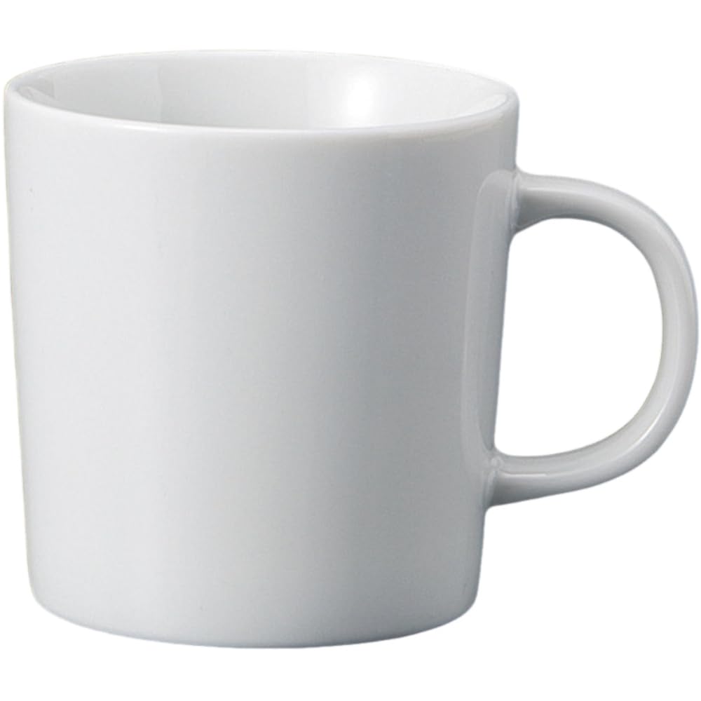 Ale-net Mug, 4.4 x 3.3 x 3.3 inches (11.2 x 8.4 x 8.3 cm), 11.4 fl oz (290 cc), White FF Mug, Porcelain, Dishwasher Safe, Microwave Safe, Mino Ware, Made in Japan