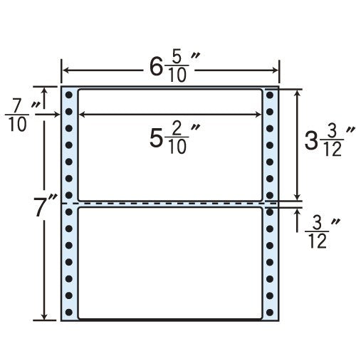 Toyo Printing MM6H Tack Foam Labels 6 5/10" x 7" with 2 Sides (1000 folds per case)