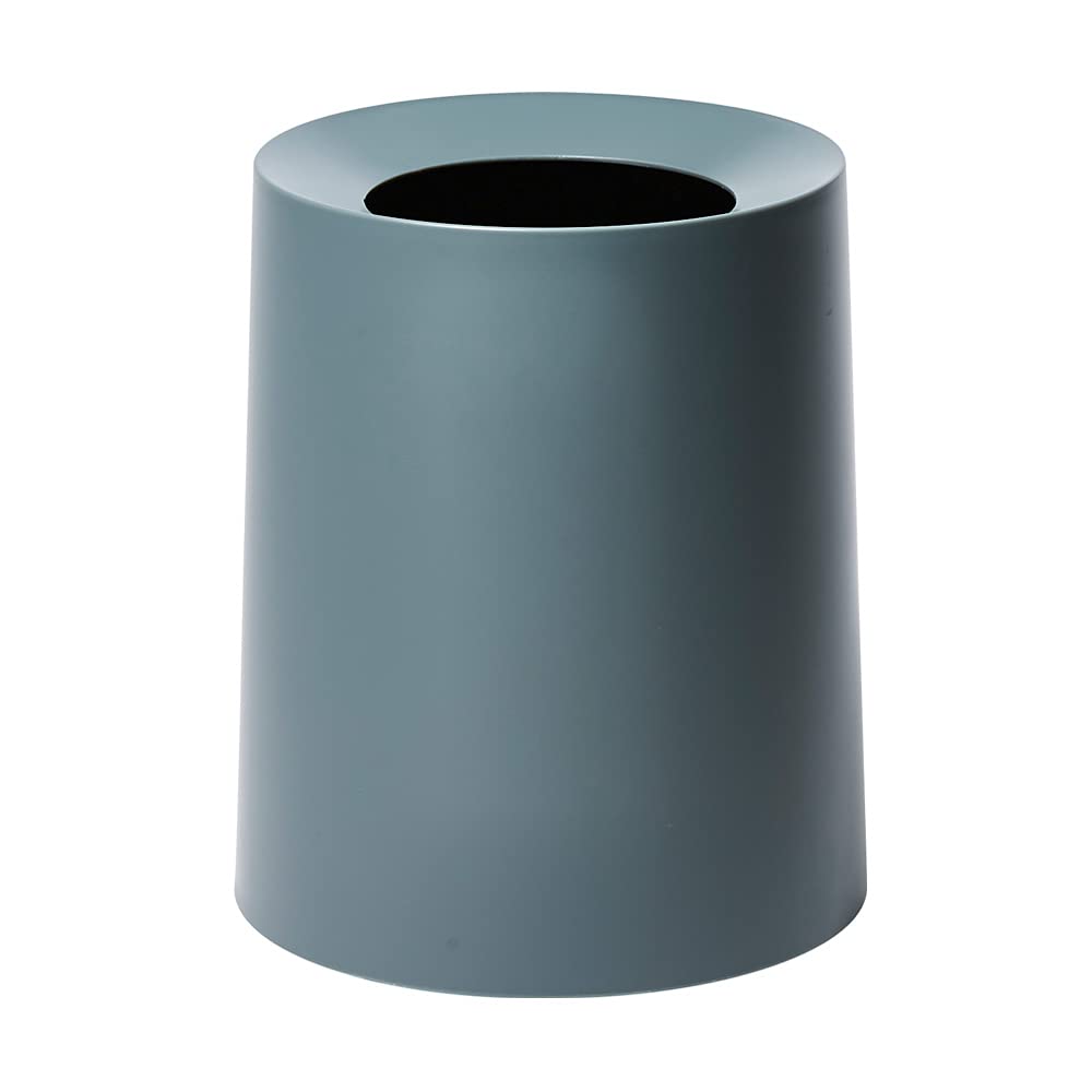 Ideaco TUBELOR Homme Designer Round Waste Bin, Conceals Any Plastic Bag 3.0 Gal, (Blue Grey, 1 Piece)