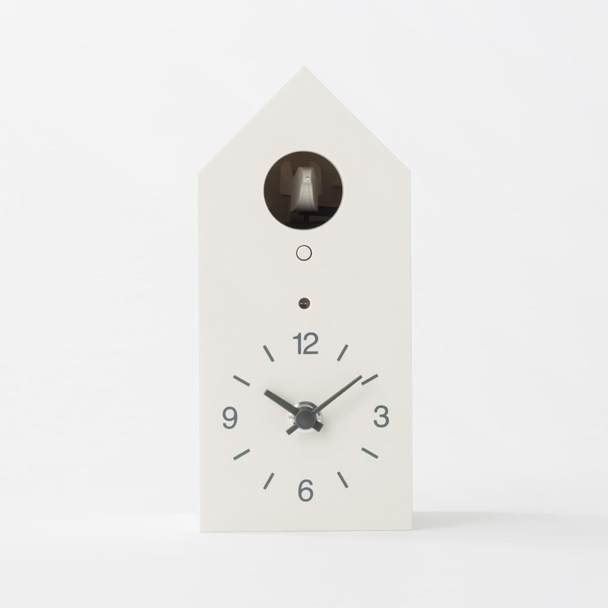 無印良品 MUJI MJ-CCWS1/83829803 Dove Clock, White, Width 3.7 x Depth 4.3 x Height 8.1 inches (95 x 108 x 204 mm)