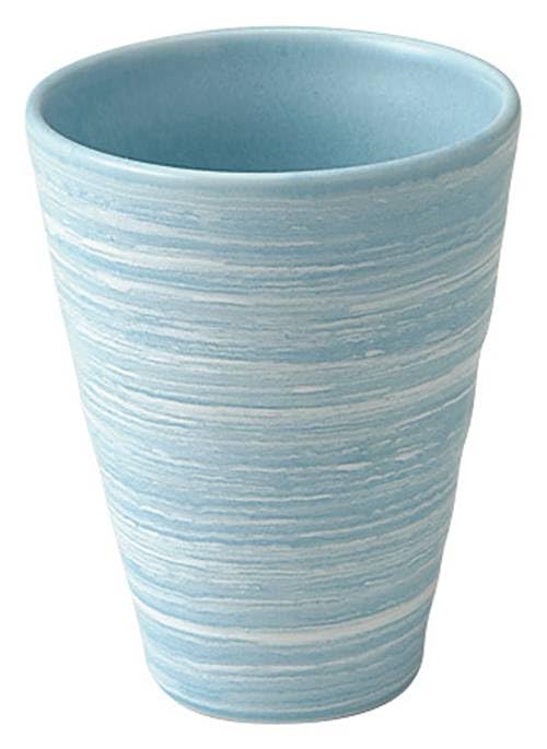 KOYO 53184075 Koyo Ceramic, Wave No Mai Ripple Free Cup, Japanese Tableware, Mino Ware, Dishwasher Safe, Made in Japan