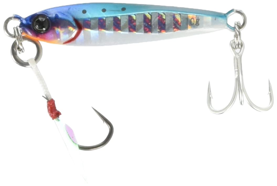 JACKALL Metal Jig Big Backer Jig, 1.7 inches (42 mm), 0.4 oz (10 g), Sardine Glow Berry/Border Holo
