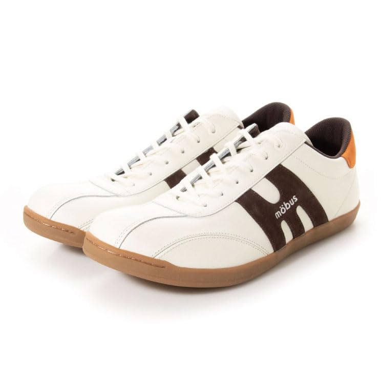 Mauves Men's Sneakers, Genuine Leather, Sports, Casual, Walking Shoes, Current Model, New MUNSTER, (CRM/D.BRW/ORG, measurement_23_point_0_centimeters)