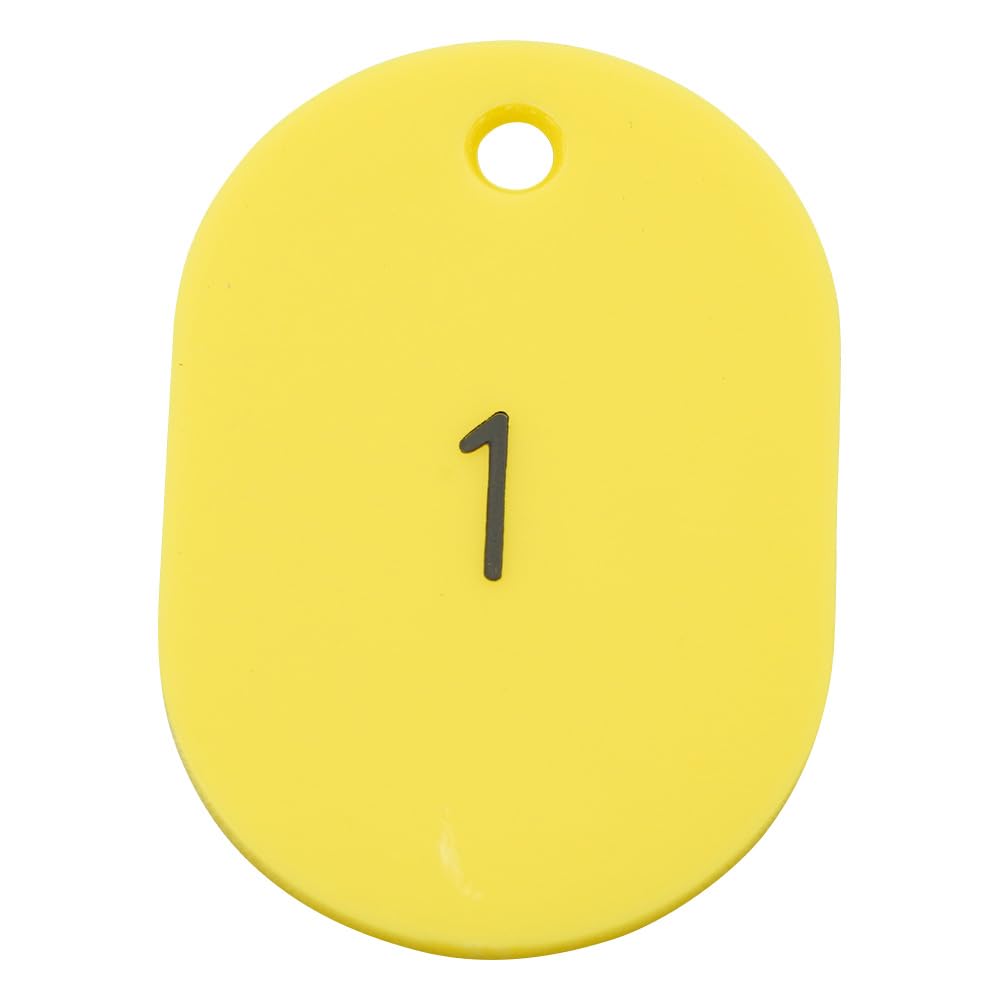 ORIONS No. 16-1-Y Number Tag, Large, 1-50, Yellow