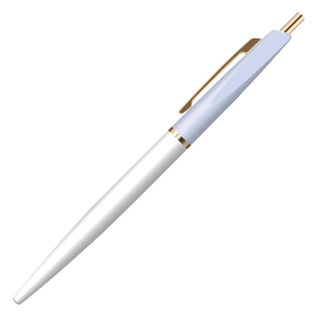 アンテリック(Anterique) Antelic BP1ABXSW Oil Based Ballpoint Pen, 0.5mm, Aqua Blue x Snow White