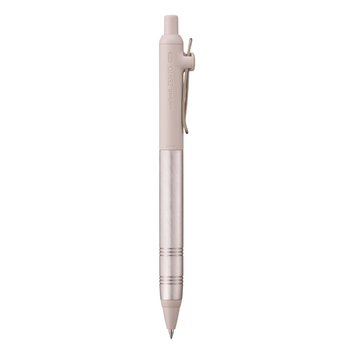 三菱鉛筆 uniball ZENTO Flow Model Rollerball Pen, Retreat Edition, Hairline-Finish Aluminum Grip, Fine 0.5mm, Water-Based Black Ink, Ultra-Smooth Low-Friction Writing, Anthurium Pink (UBNZFL05.51)