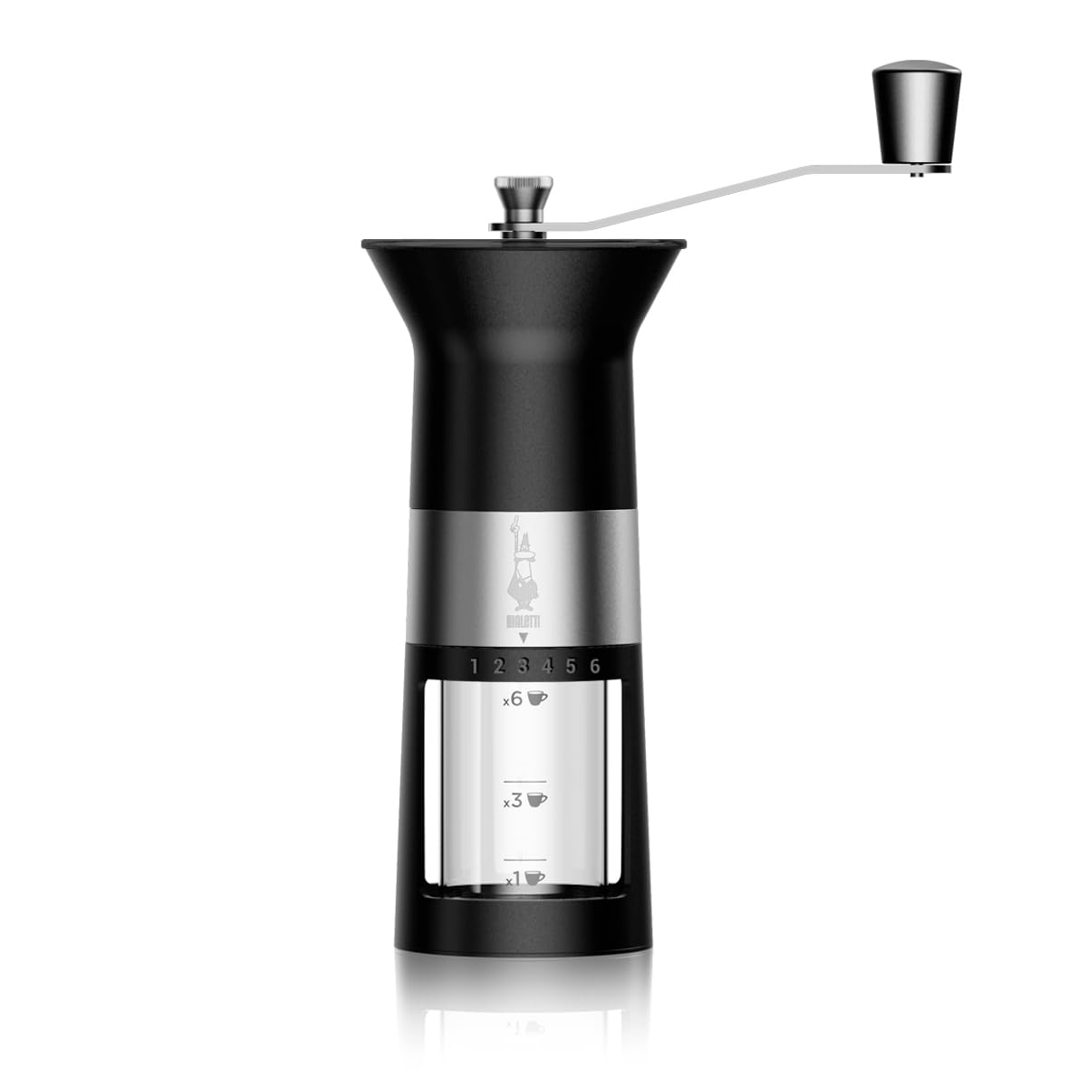 Bialetti MCPRO001 Manual Coffee Grinder, Alloy Steel, Black